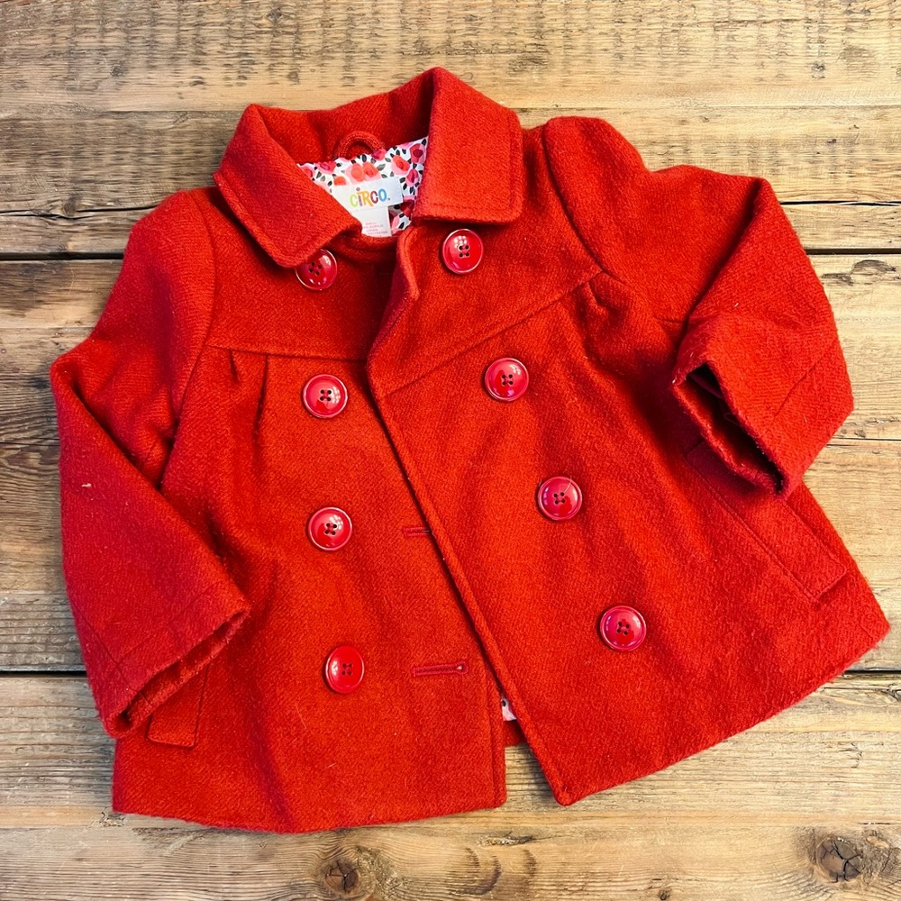 Autumn Blossom Toddler Peacoat